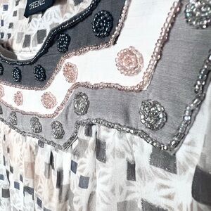 Women's Mini Sundress with Beaded Accents